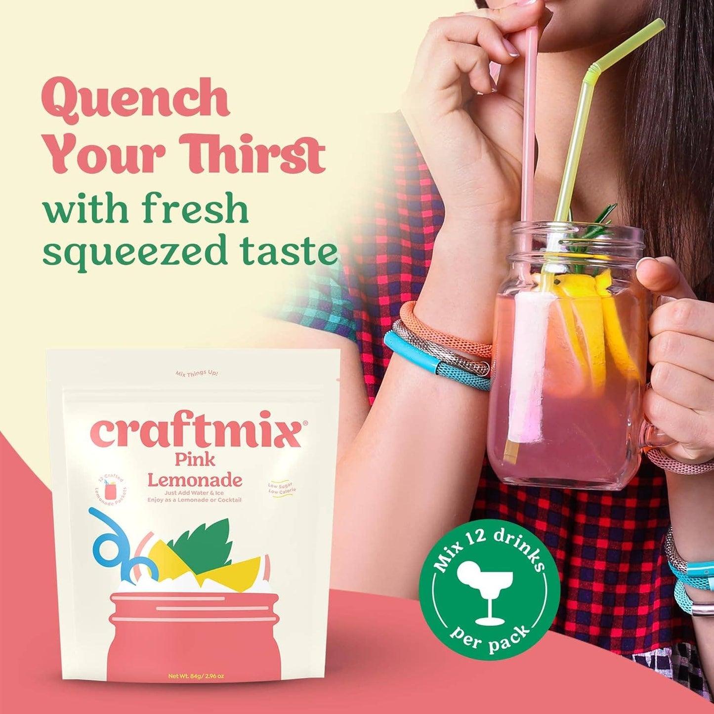 Pink Lemonade Cocktail / Mocktail Mixer - Single Pack