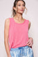 Bubblegum Raised Ribbed Tank