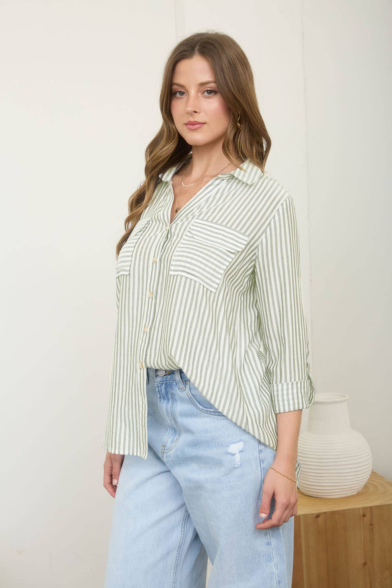 Emilee Lightweight Button Down
