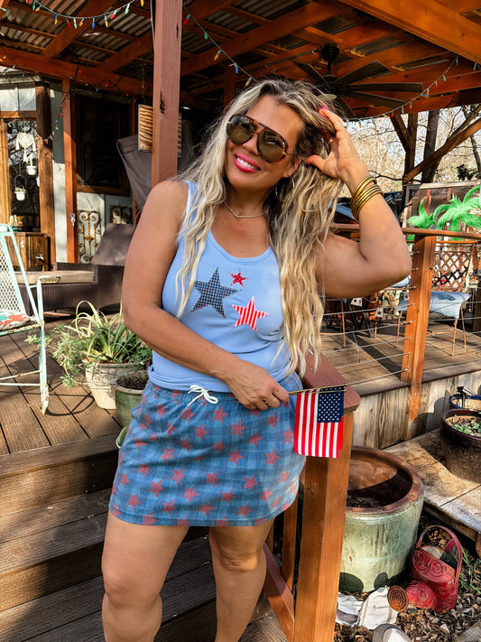 Presley Stretch Denim Skirt