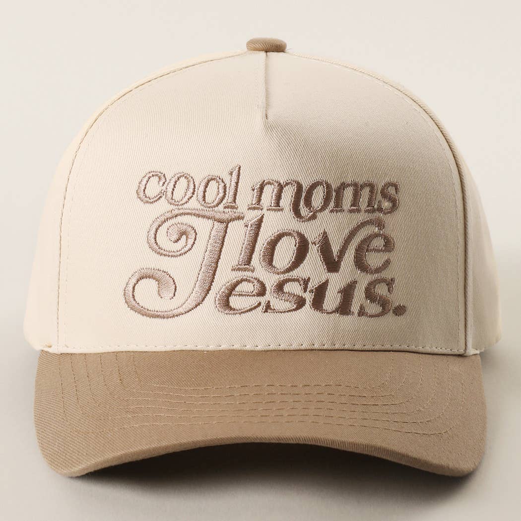 Cool Moms Love Jesus Embroidery Trucker Hat | MULTIPLE COLORS