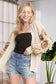 Arlene Crochet Sleeve Cardigan Sweater