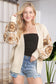 Arlene Crochet Sleeve Cardigan Sweater