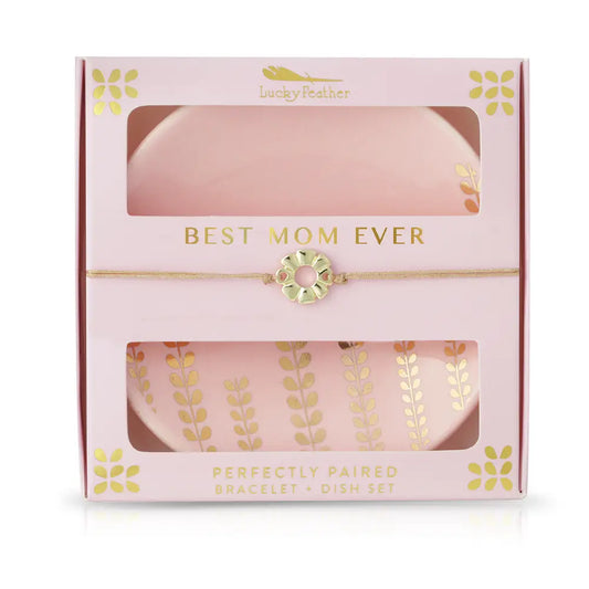 Best Mom Ever Bracelet & Dish Set
