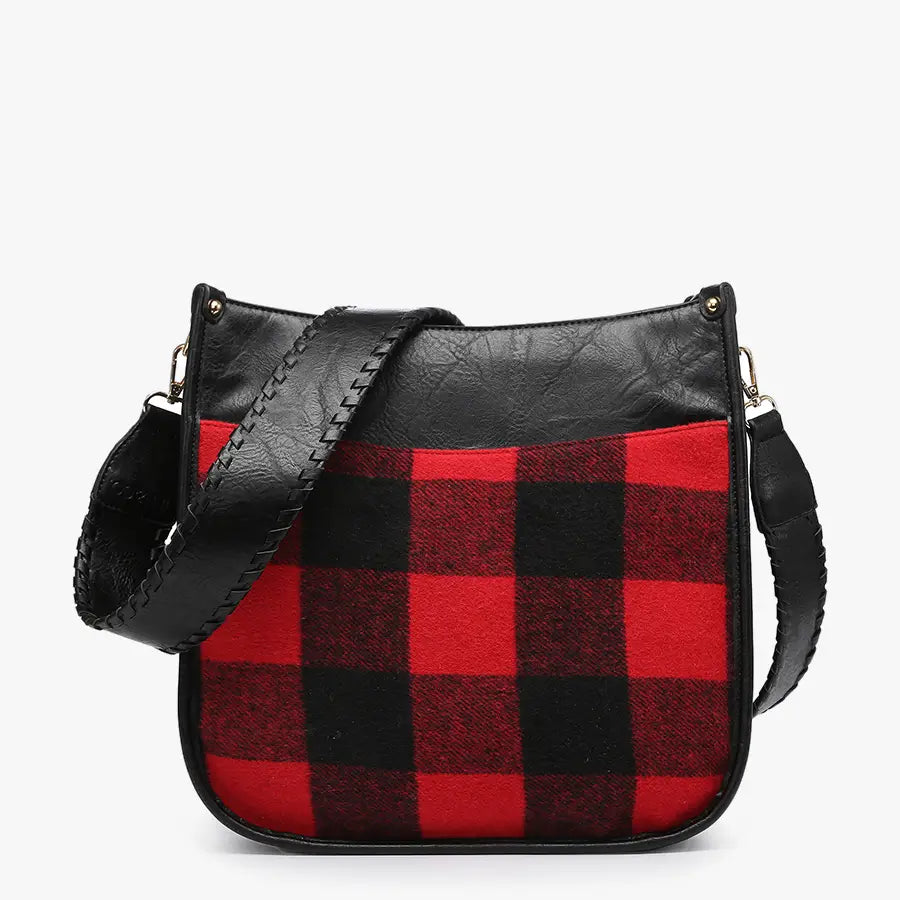 Jen & Co. Chloe Plaid Crossbody with Guitar Strap | MULTIPLE COLORS