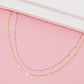 Mini Disc Drop Necklace | Gold + Silver