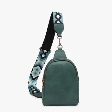 Jen & Co. Ellen Sling Bag with Removable Guitar Strap | MULTIPLE COLORS