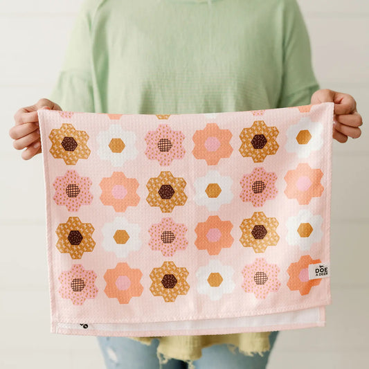 Flower Garden Kitchen Waffle Towel | Microfiber