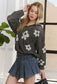 Lizzie Knit Flower Hoodie