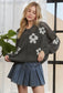 Lizzie Knit Flower Hoodie