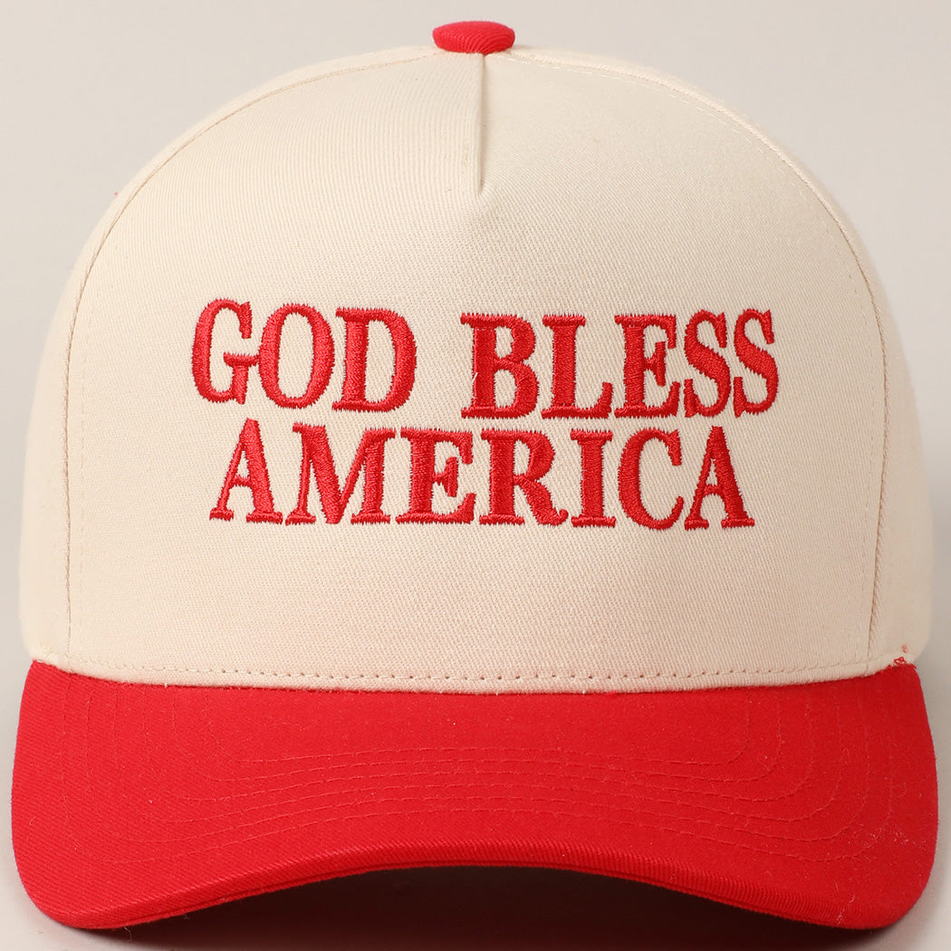 God Bless America Embroidered Trucker Hat