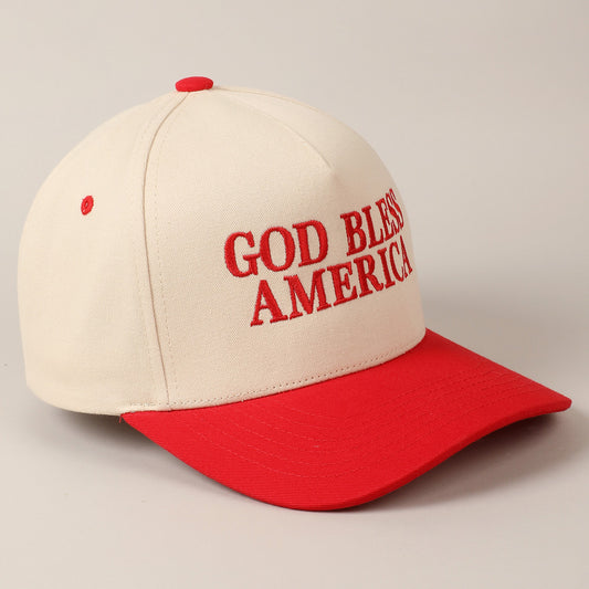God Bless America Embroidered Trucker Hat