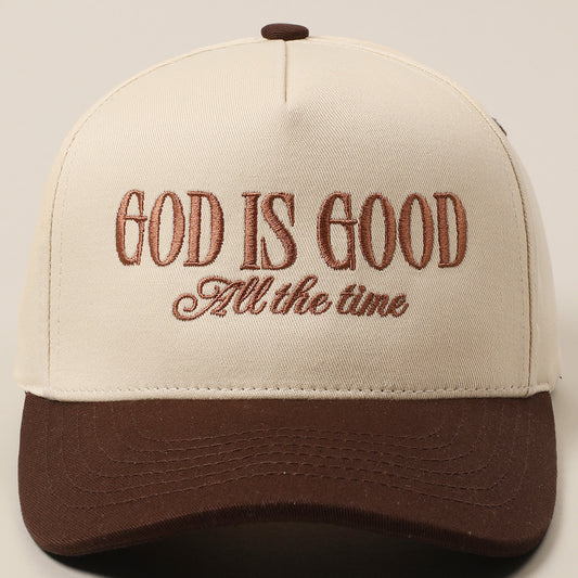 God is Good Trucker Hat - Brown
