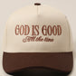 God is Good Trucker Hat - Brown