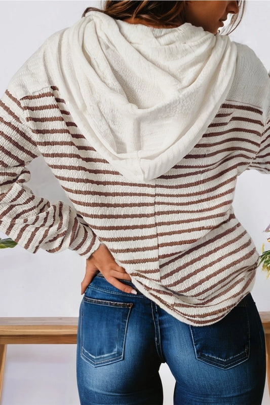 Harriet Hoodie Striped Long Sleeve Top