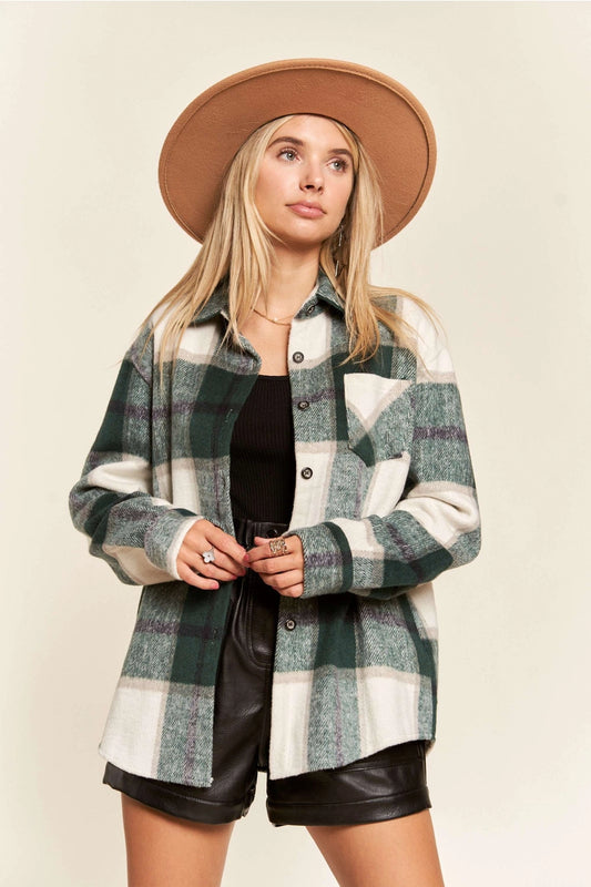 Hunter Plaid Flannel Shacket