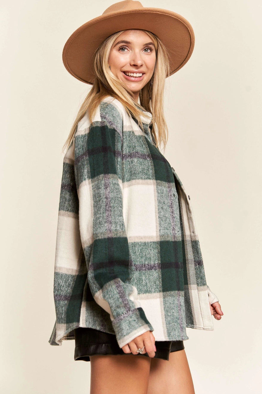 Hunter Plaid Flannel Shacket