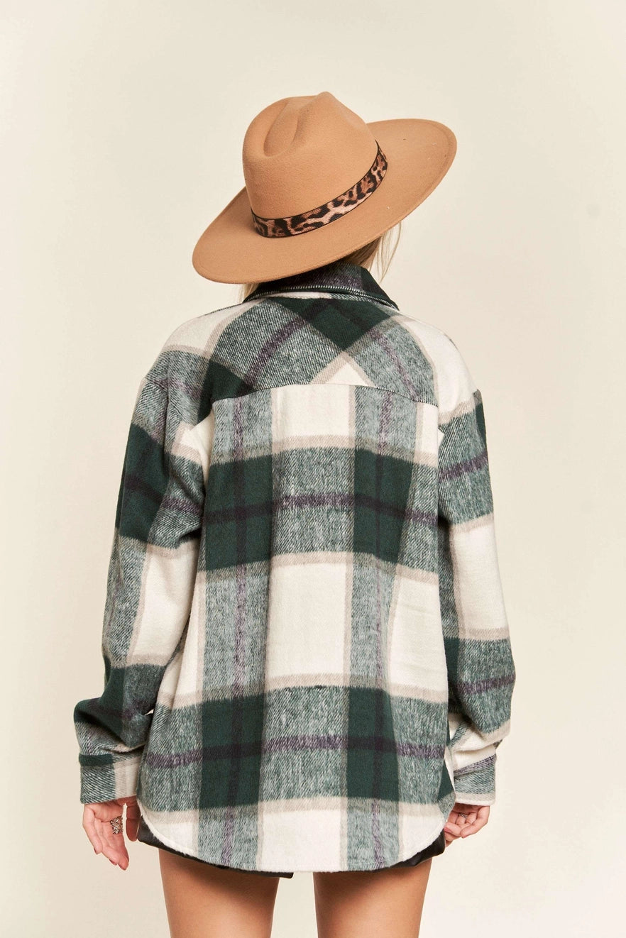 Hunter Plaid Flannel Shacket