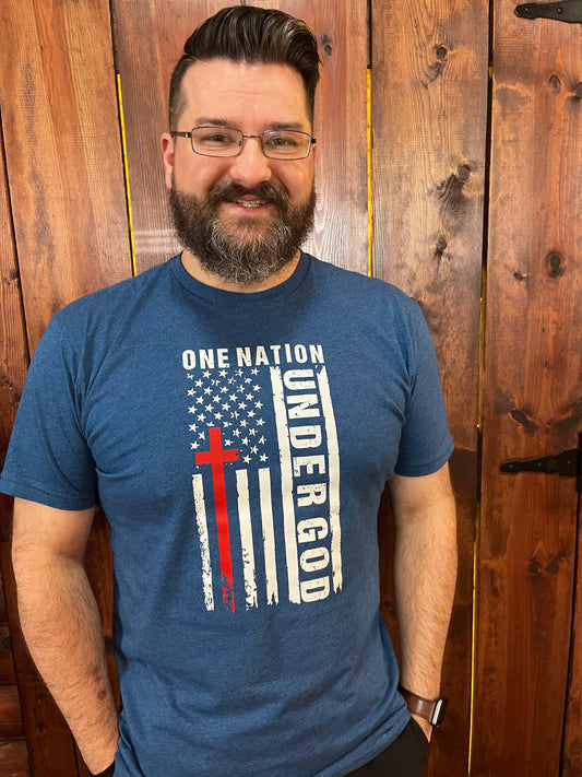 One Nation Under God Flag Tee