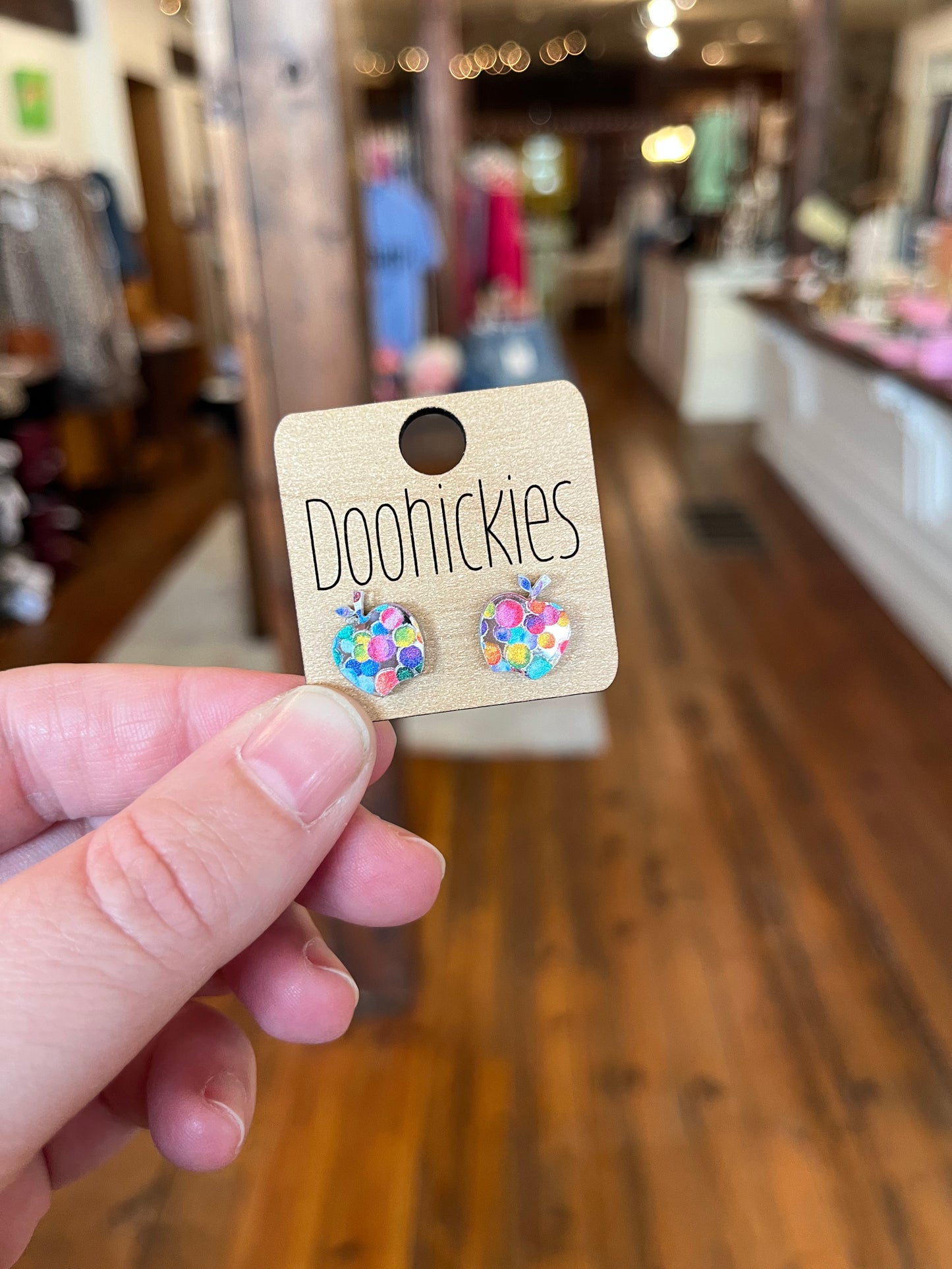 Confetti Apple Studs