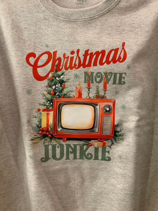 Christmas Movie Junkie Crewneck | CHRISTMAS
