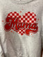 Checkered Heart Mama Crewneck | VALENTINE'S DAY