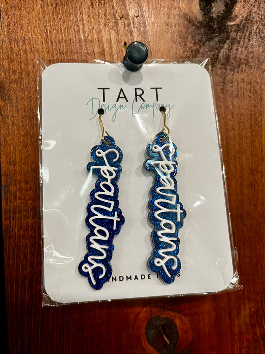 Spartans Acrylic Dangle Earrings
