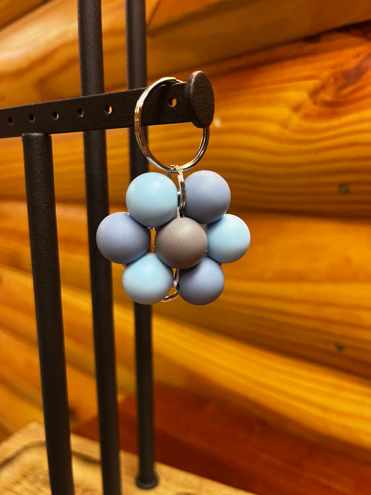 Silicone Bead Flower Keychain | MULTIPLE COLORS