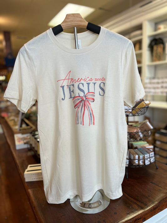 America Needs Jesus Tee