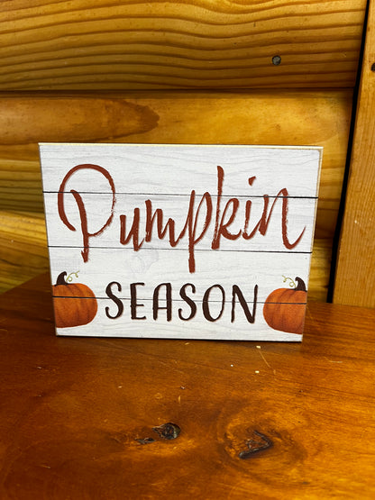 Fall Wood Block Signs | MULTIPLE DESIGNS