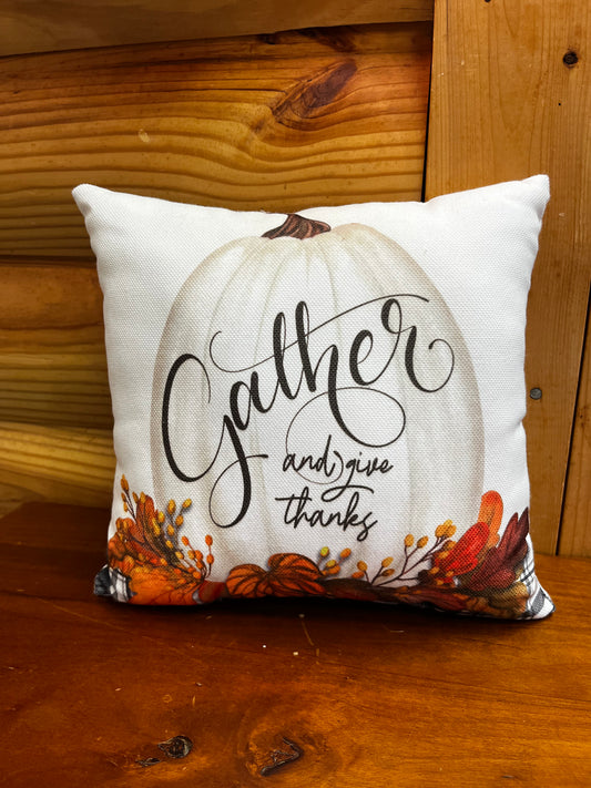Gather & Give Thanks Throw Pillow