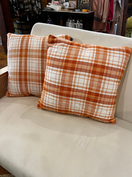 Hazel Plaid Throw Pillow