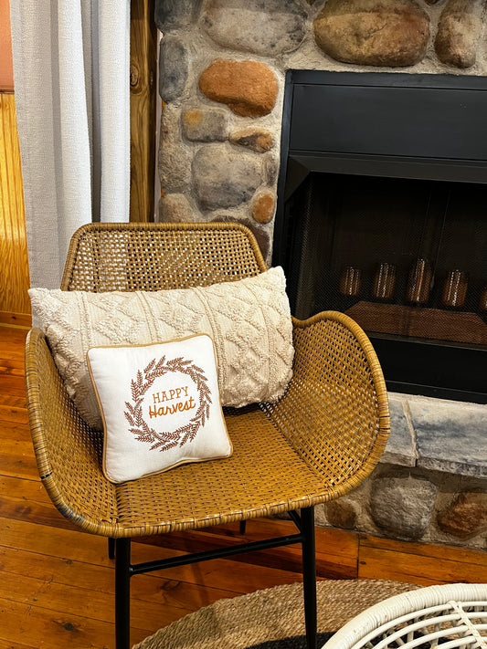 Happy Harvest Throw Pillow