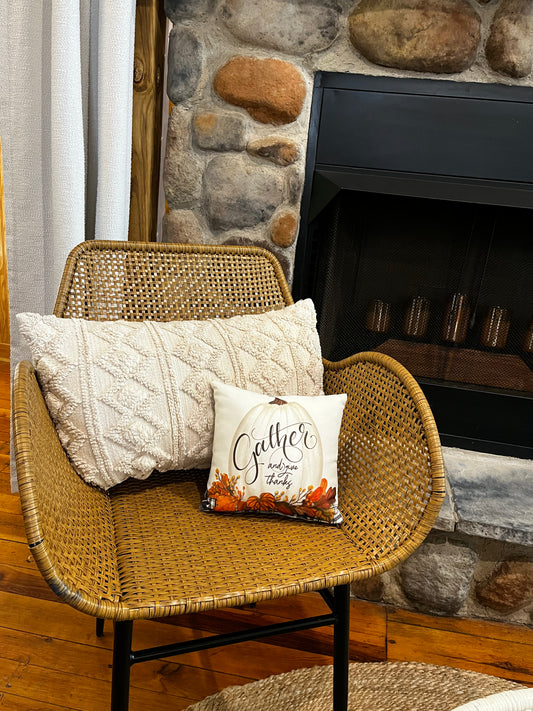 Gather & Give Thanks Throw Pillow