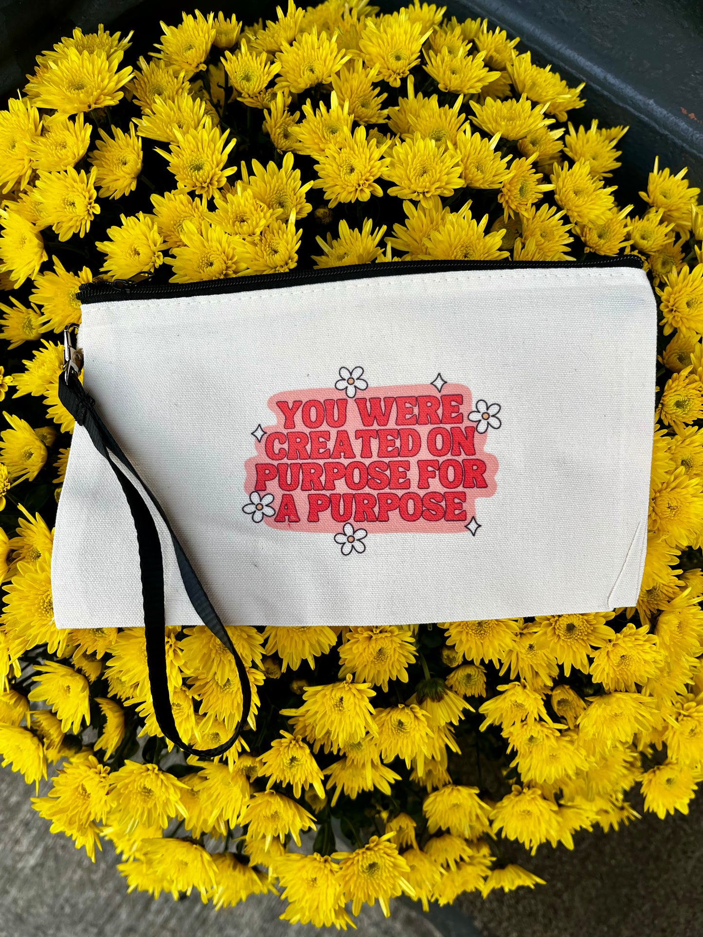 You Were Created for a Purpose Canvas Zipper Pouch