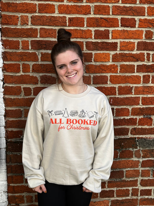 All Booked for Christmas Crewneck
