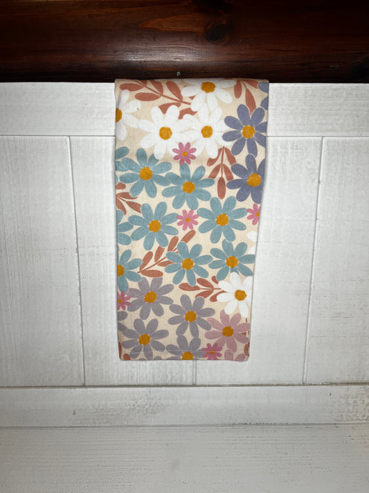 Blue Daisy Patch Tea Towel