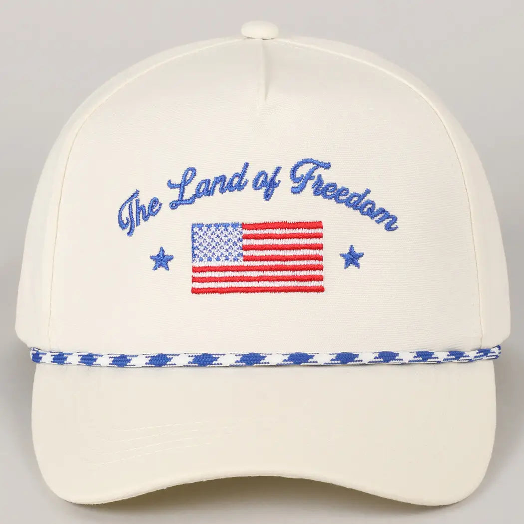 The Land of Freedom Embroidered Trucker Hat