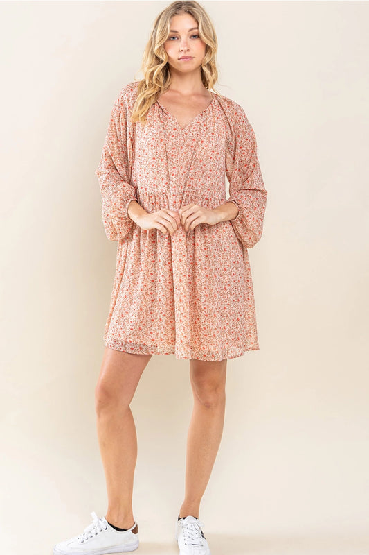 Lindsey Floral Chiffon Dress