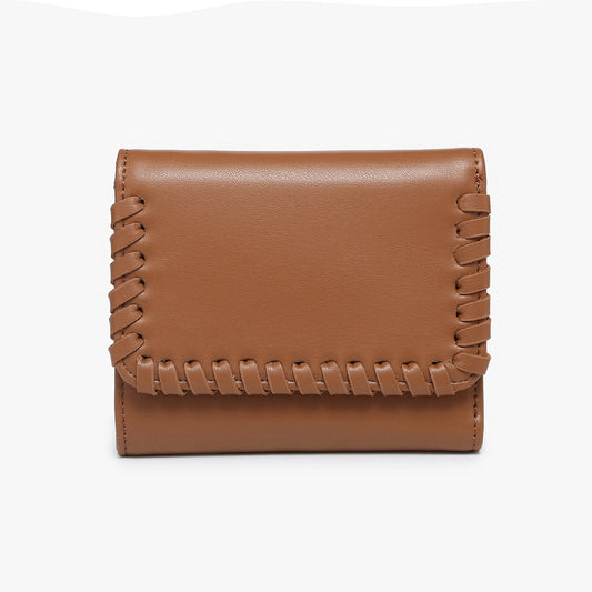 Jen & Co. Logan Whipstich Tri-Fold Wallet