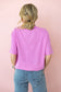 Magenta Glow Waffle V-Neck Top