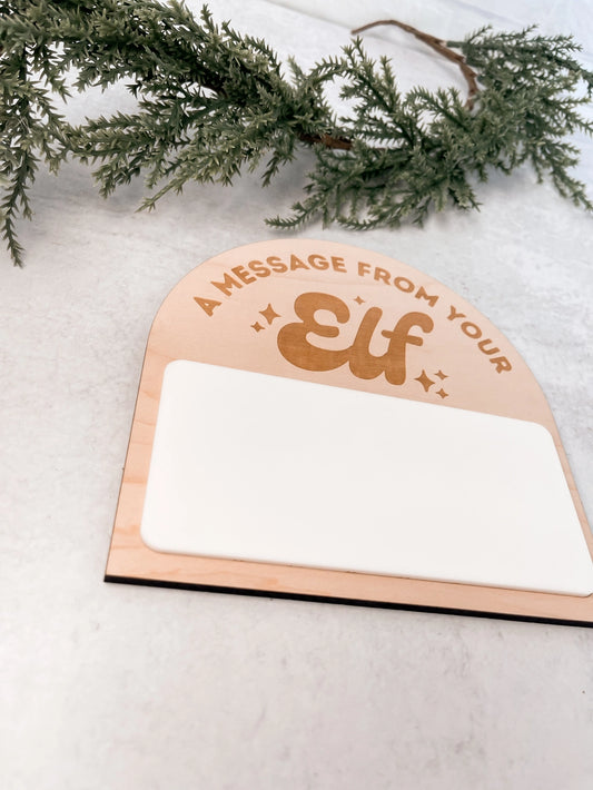 A Message from Your Elf Whiteboard