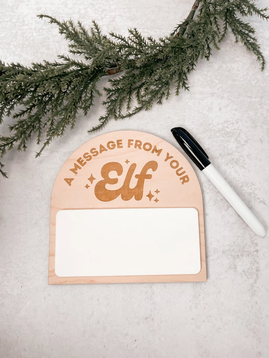 A Message from Your Elf Whiteboard