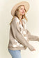 Morgan Puff Checkered Cardigan Sweater