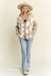 Morgan Puff Checkered Cardigan Sweater