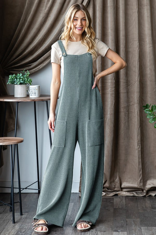 Lexie Ribbed Overall Jumpsuit