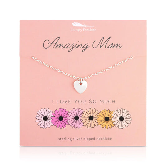 I Love You So Much Silver Necklace for Mom