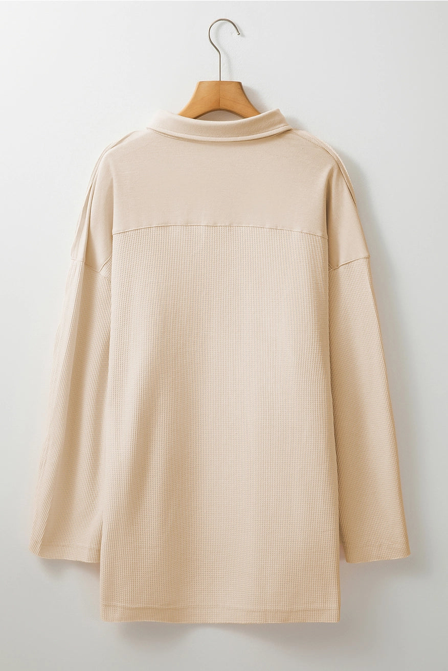 Penny Thermal Collared Long Sleeve Top