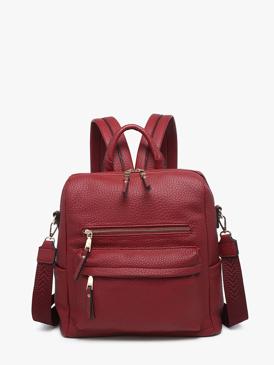 Jen & Co. Amelia Convertible Backpack w/ Guitar Strap in Merlot