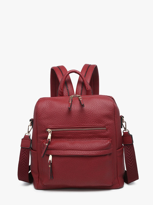 Jen & Co. Amelia Convertible Backpack w/ Guitar Strap in Merlot